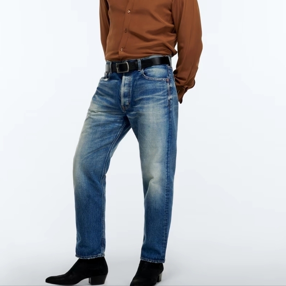 Saint Laurent Mid Rise Button Fly Straight Jeans 34 NWT NEW - Picture 2 of 13